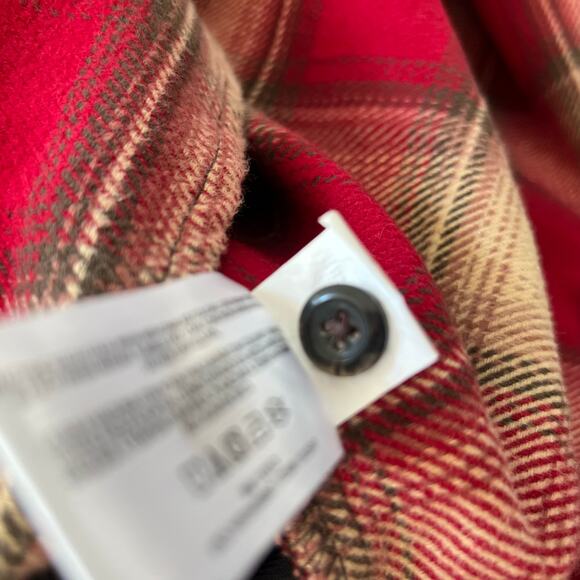 Orvis Heavyweight men’s plaid flannel button front shirt jacket shaket - Picture 7 of 11